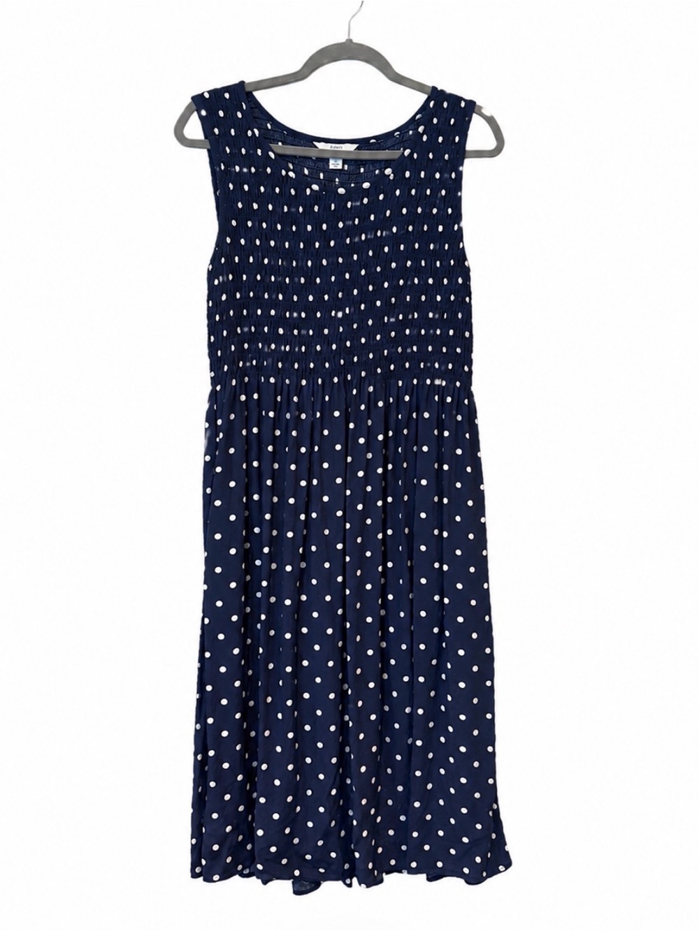 croft & barrow Navy Blue Polka Dot Maxi Dress With Pockets